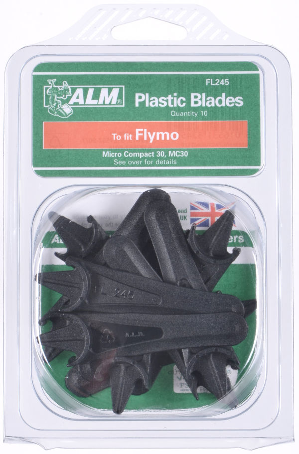 Flymo blades with half Moon Mounting - Click Image to Close